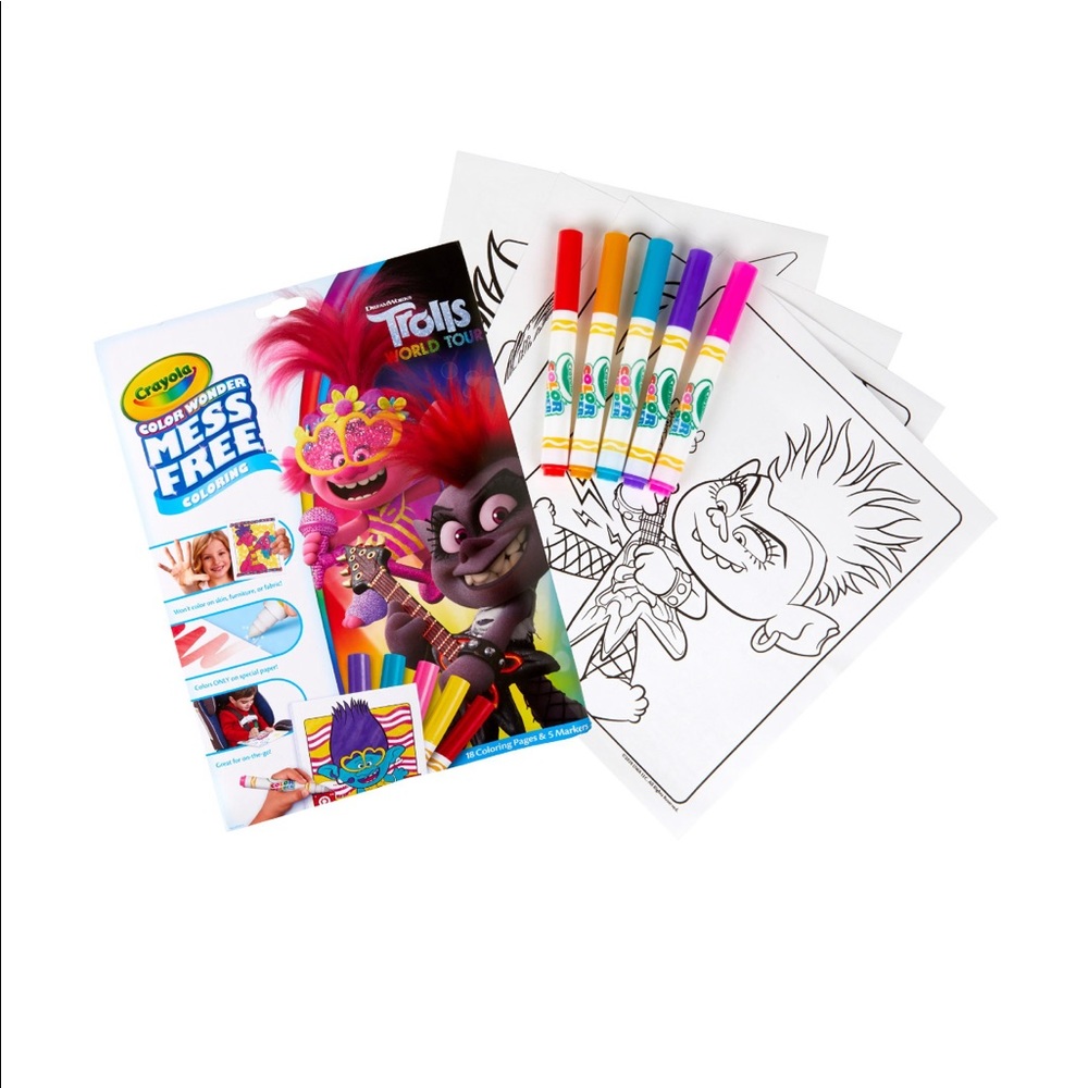Trolls Color Wonder Mess Free Coloring Set